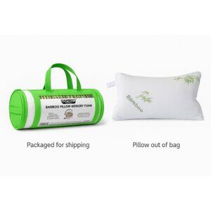 Bamboo Living Queen Maximum Support Bamboo Pillow - Memory Foam Hypoallergenic